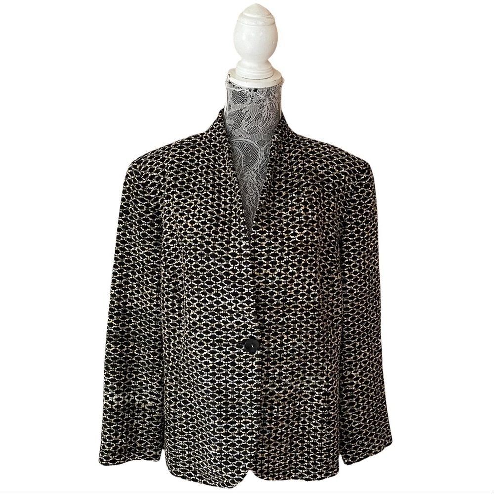 Vintage Austin Reed Patterned & Textured Silk Blend Blazer